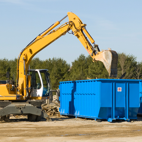 what size residential dumpster rentals are available in Buffalo Junction VA